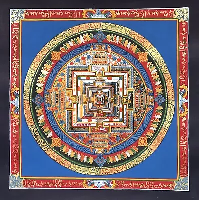 Wheel Of Life  Kalachakra Mandala Original Tibetan Thangka/thanka  Painting/art • $99.49