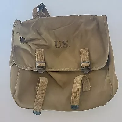 WW2 US Army Khaki 1941 Musette Bag Powers & Co Inc • $74.99