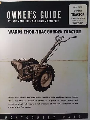 Montgomery Ward Midland Walk-Behind MID-A8 Garden Tractor Owner & Parts Manual • $78.99