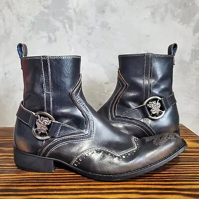 Mark Nason Men's Rock Lives Vero Cuoio Made In Italy Leather Rocker Boots Sz 10 • $179.99