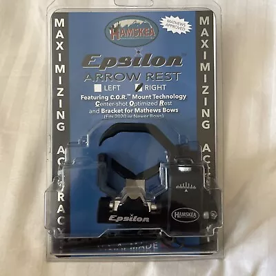 HAMSKEA Epsilon Arrow Rest With Mathews Approved Bracket-BlackRight Hand 213771 • $165