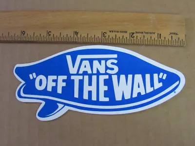 Vintage VANS Off The Wall Blue Sticker Decal New Surfboard Surfing - 15cm  Or 6  • $4.50