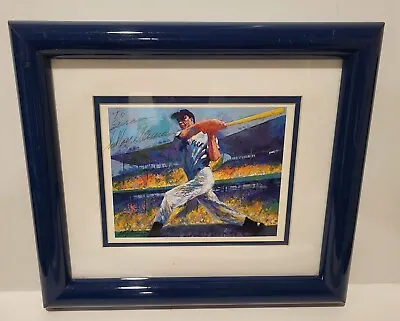 LeRoy Neiman SIGNED Print  THE DIMAGGIO CUT  Professionally Framed  7 X 5.5 • $64.99