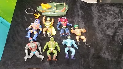 7 Vintage He-Man Masters Of The Universe MOTU Figures & 1 Vehicle Mantenna • $24.99