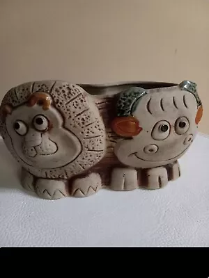 My Neil Clay Creatures Lion And Cow Planter • $15