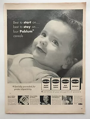 1953 Pablum Baby Cereal Food  Ansco All Weather Film Vintage Print Ads • $9.75