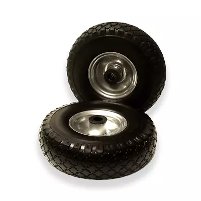 2 X 10  Wheel 3.00-4 Puncture Proof Steel Rim 20mm Axle Bore Sack Truck Barrow • £20.23