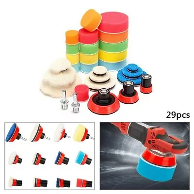 £11.99 • Buy Buffing Polishing Pads Sponge Mop Kit For Car Wheel Polisher Drill Attachment