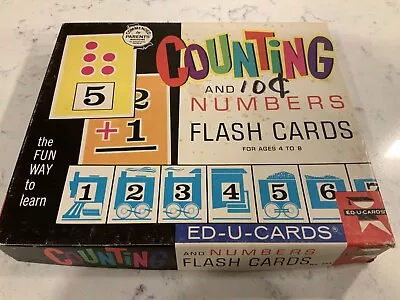 Counting And Picture Flash Cards By Ed-U-Cards 1963 Vintage • $9.90