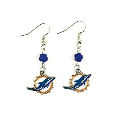 Miami Dolphins NFL Sophie Style Dangle Earrings • $9.95
