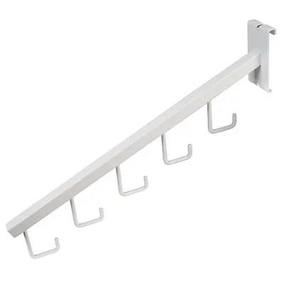 $40.66 • Buy 5 Hook Waterfall Square Tube White For Grid Pack Of 5