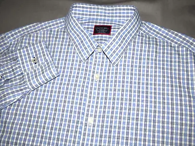 Men's UNTUCKit Wrinkle Free Long Sleeved Check Button Up Shirt Slim Fit XL • $23.99