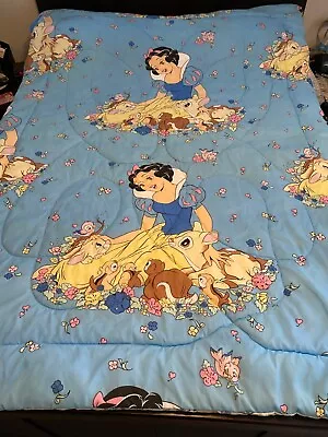 Vintage Disney Snow White Reversible Twin Size Comforter Blanket • $44.99