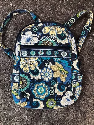 Vera Bradley Backpack Medium Mod Floral Blue  *MONOGRAMMED*  PLEASE READ! • $8.99