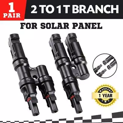 Mobi 30A PV Connectors T/Y Branch Male & Female Solar Panel Mounting Brackets Z • $14.95