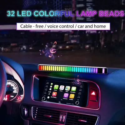 Car LED Sound Control Light Bar RGB Ambient Pick-up Rhythm Lamps Music USB Light • $12.33