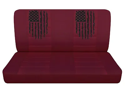 Burgundy  Fits 1961-1986 Chevy C 10 C 20   American Flag Bench Seat Covers • $79.99