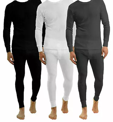 Mens Thermal Long Johns Top Bottom Underwear Trouser TShirt Set Full Half Sleeve • £5.27