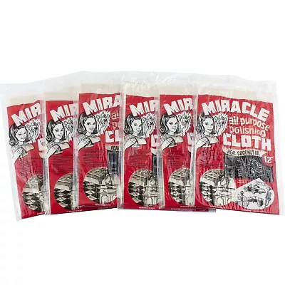 Miracle Cloth All Purpose Polishing Cloth 6 Pack Real Coconut Oil 9  X 12  • $37.95