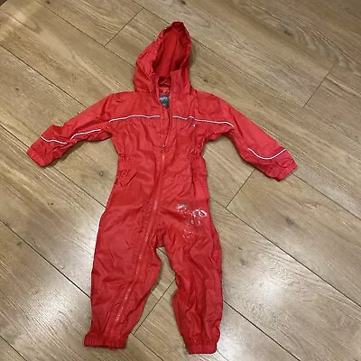 Regatta 18-24 Months Red Waterproof Splash Suit Boys Girls Red • £5.99