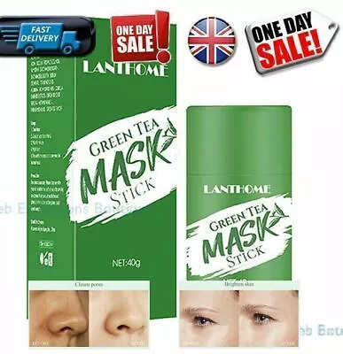 Green Tea Mask Stick Face Cleansing Oil Acne Blackhead Control Deep Clean Pore • £4.70