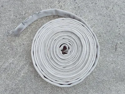 1-3/4  X 50 Ft White Fire Hose For Art Projects Abrasion Protection Etc. • $25