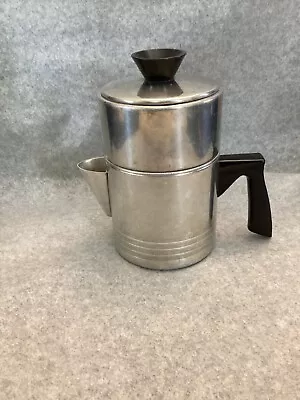 Chilton Ware  Aluminum Two (2) Cup Coffee Pot  Stove Top Percolator Vintage • $17