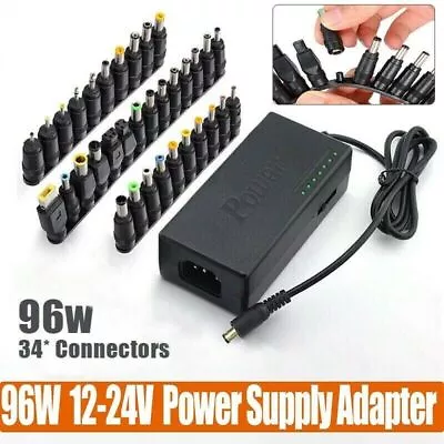 £17.99 • Buy 34Tips Universal 96W Power Supply Charger For PC Laptop AC Adapter Asus Dell HP
