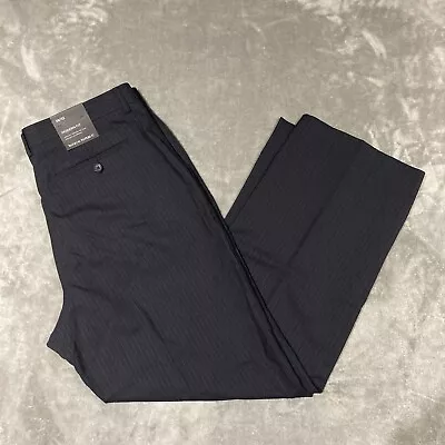 Banana Republic Pants Men’s 38x32 Black Modern Fit Wool Stripe • $29.88