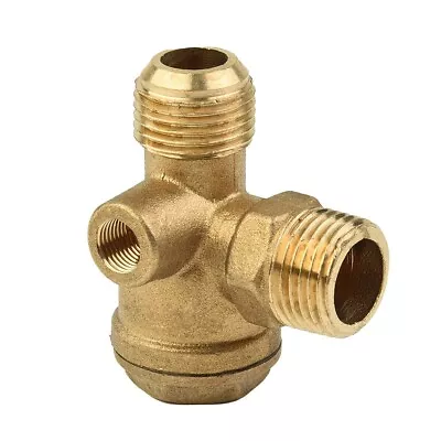 Air-Compressor 3-Port Brass Male-Threaded Check-Valve Connector-Joint-Tool Parts • $26.02