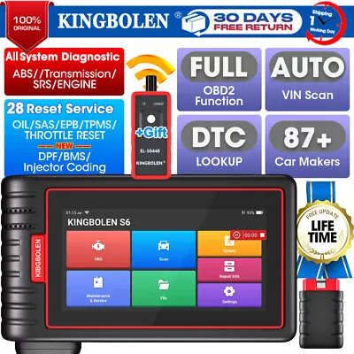 KINGBOLEN S6 OBD2 Scanner Car Diagnostic Tool ECU Key Coding Auto-Vin MK808S • $429