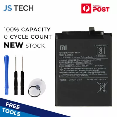 New BN47 Battery Replacement For Xiaomi Mi6 MI 6 Pro Mi A2 MiA2 Lite 0 Cycle  • $20.99