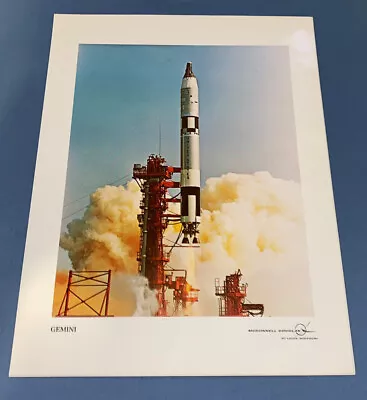 Vintage Official Mcdonnell Douglas Gemini Launch Photograph/lithograph • $17.99