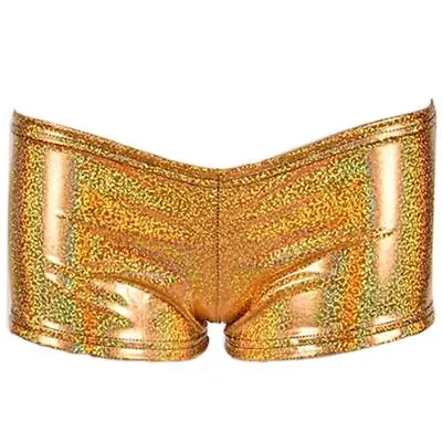 Shiny Hot Pants Metallic Shorts Disco Party Spandex One Size Womens • £9.90