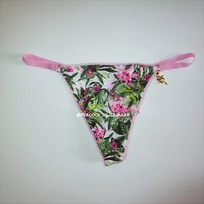 $12.95 • Buy VICTORIA SECRET Cotton V-String Panty Thong XS S M L XL Floral Palm Charm