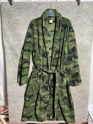 Fruit Of The Loom Sleepwear Robe Mens One Size Fleece Long Sleeve Camouflage • $28.99