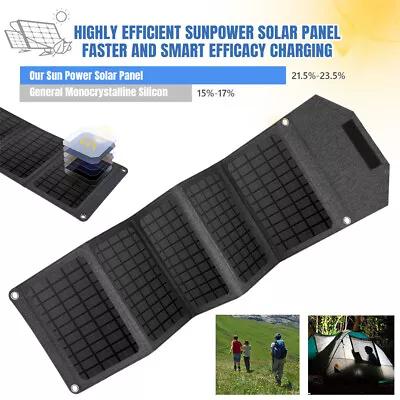 200W Portable Solar Panel Foldable Solar Charger For Generator Power Station RV • $62.99