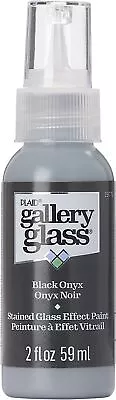 FolkArt Gallery Glass Paint 2oz-Black Onyx FAGG2OZ-19775 • £11.41