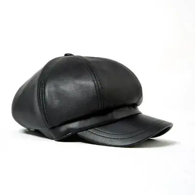 NewStylish Mens Fashion Accessories Leather Octagonal Cap • $39