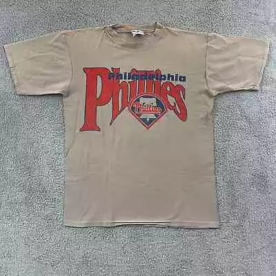 Vintage Philadelphia Phillies T-Shirt Men’s L Sports MLB Baseball 90s Cotton USA • $25.95