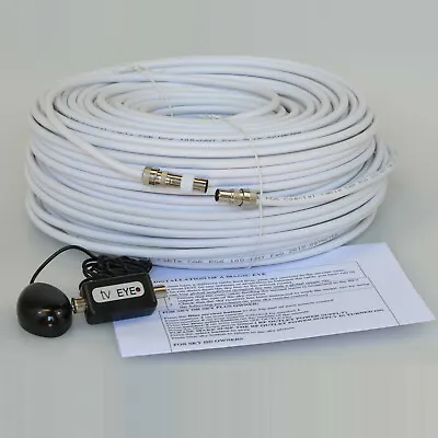 £15.49 • Buy 25M White Cable For Sky HD TV Link Magic Eye Kit, Everything You Need