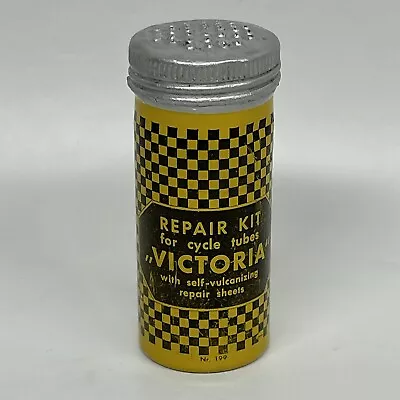 Vtg Victoria Rubber Cycle Tire Tube Repair Kit Western Germany 2 3/8  Tall EMPTY • $22.49