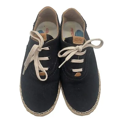 Olukai Kaula Pa’a Li Shoes Black Lace Up Sneakers 20463-4040 Women's Size 6 • $19.99