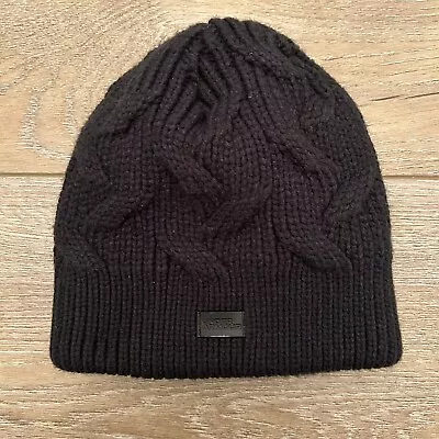 Under Armour Unisex Black Cable Knit Winter Beanie Hat Fleece Lined One Size • $9.95