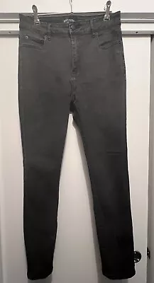 Decjuba High Rise Skinny Stretch Jeans Charcoal Black EUC (14) • $25