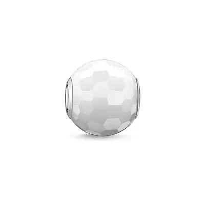 Thomas Sabo TK0007 Faceted White Jade Sterling Silver Karma Bead Charm RRP $35 • $25