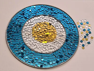 300 Pieces Mixed Colours Glass Mirror Tiles Aprox Size 5X5 Mm Art&Croft • £4.99