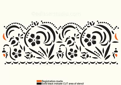 Lace STENCIL Border Vintage Wedding Cake Paint Wall Furniture Reusable Art LA49 • £4.99