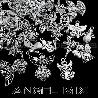 40g X Assorted Tibetan Silver Random Mixed Angel Fairy Charms Jewellery A229 • £4.29