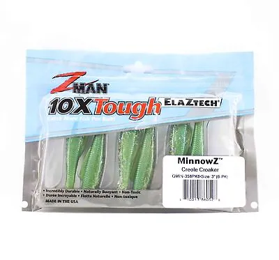 Zman Soft Lure MinnowZ 3 Inch 6/Pack Creole Croaker (0528) • $20.90